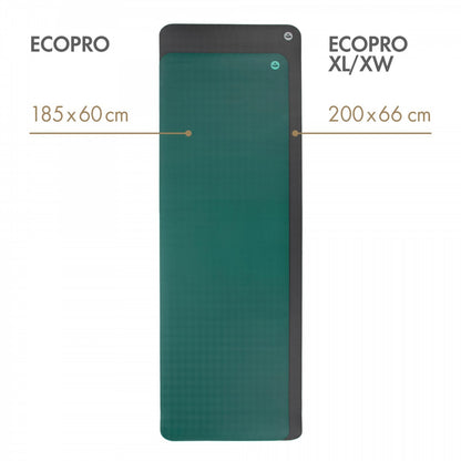 XL XW EcoPRO Natural Rubber Standard Yoga Mat - 4mm Thick - 200cm EXTRA LONG and 66cm EXTRA WIDE