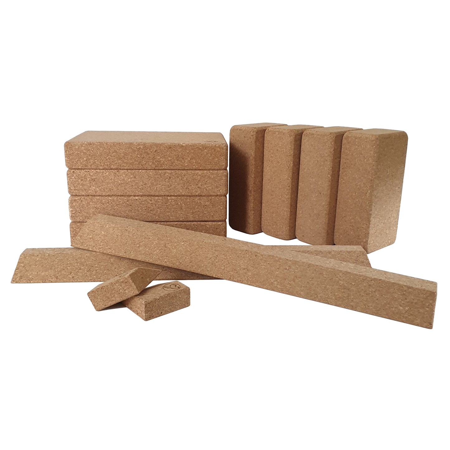 2 x BODHI Natural Cork FULL Height Yoga Blocks - Pack of 2