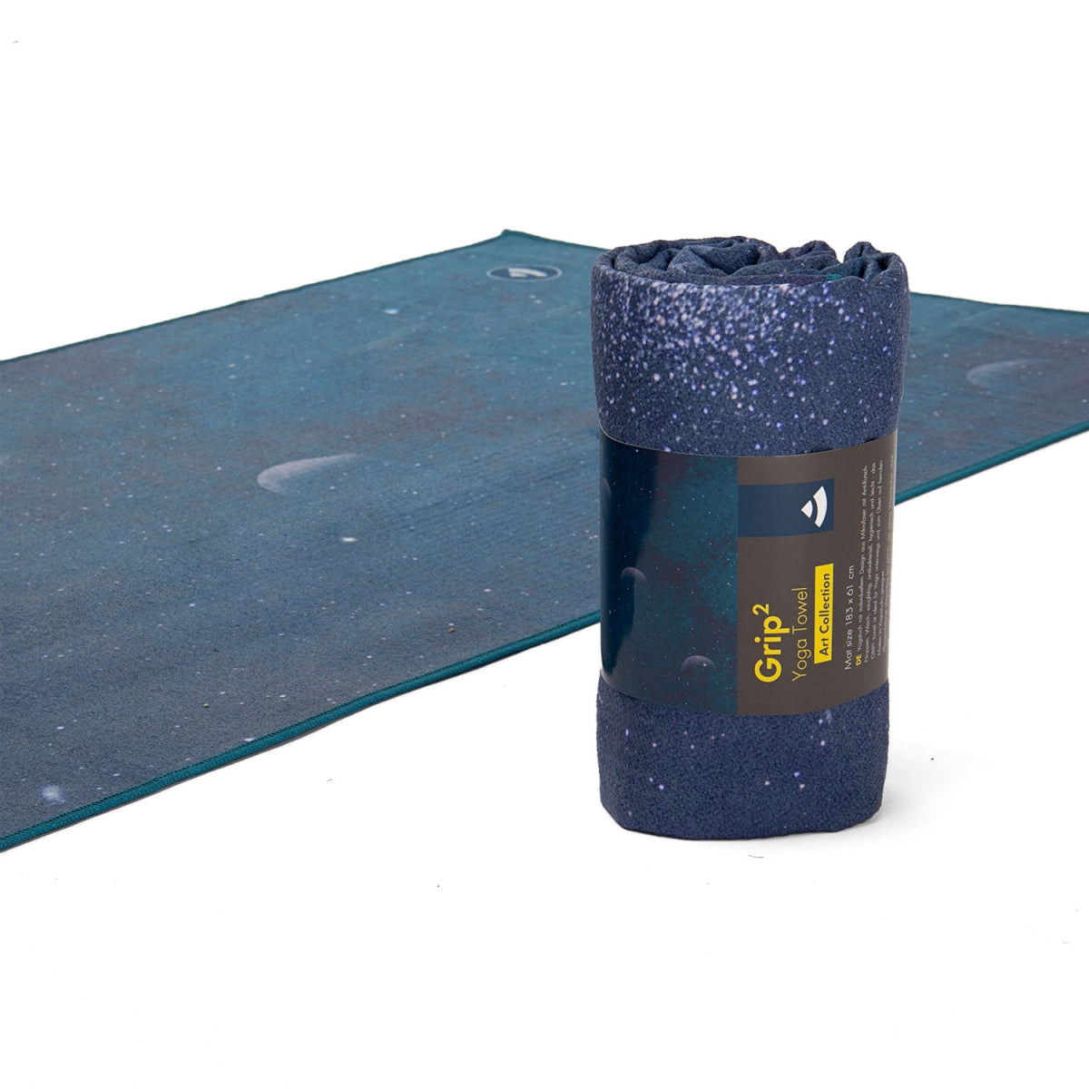 Hot Yoga Grip Towel² with anti-slip Silicone Dots | Dusty Moon print design