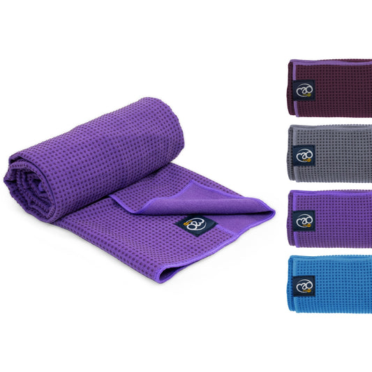 Hot Yoga GRIP TOWEL with anti-slip Silicone Dots | Plain colour