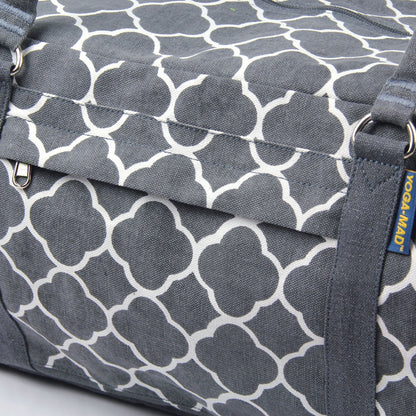 Large Yoga Equipment Kit Bag - Grey and White Design