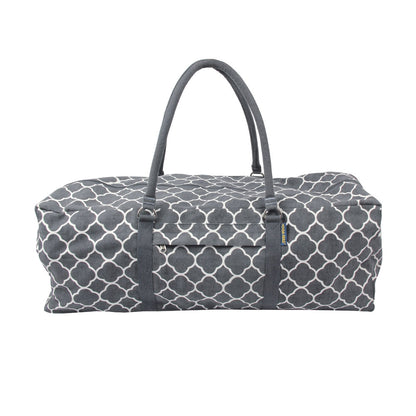 Large Yoga Equipment Kit Bag - Grey and White Design