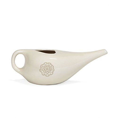 Nasal Neti Pot with Mandala Pattern | Ceramic Neti Pot