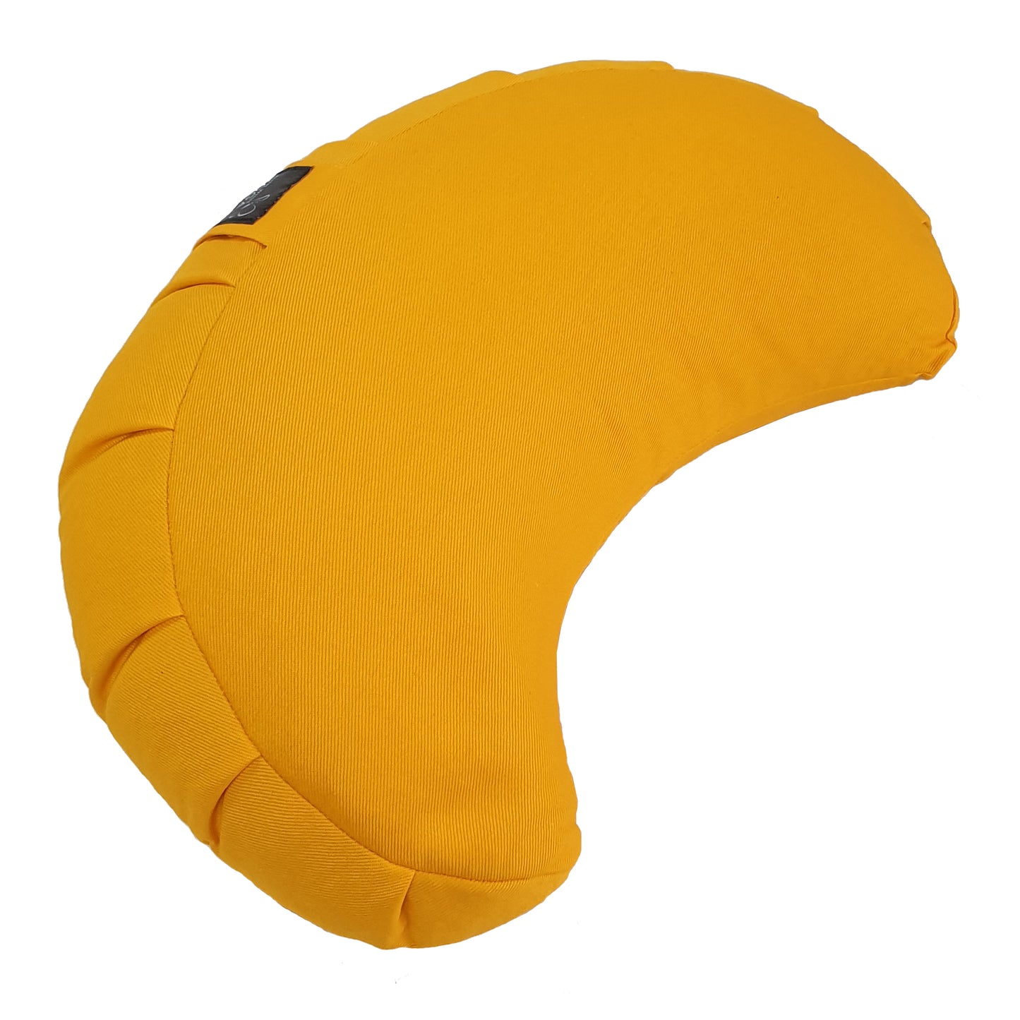 Saffron Yellow Slim Buckwheat Crescent Zafu Meditation Cushion